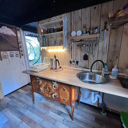 Chalet Black House In The Forest With Hot Tube And Theater For Movies